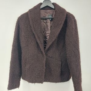 Eileen Fisher Wool Jacket size small burgandy